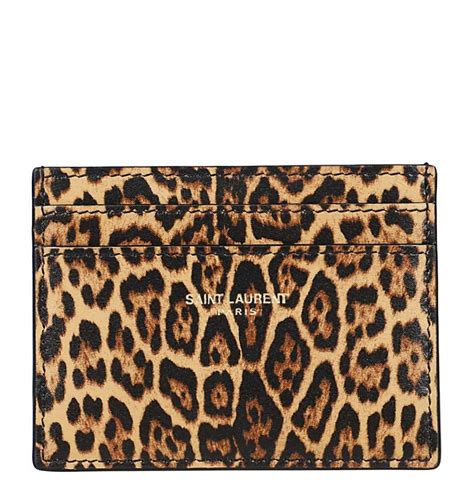 ysl black wallet|saint laurent leopard print wallet.